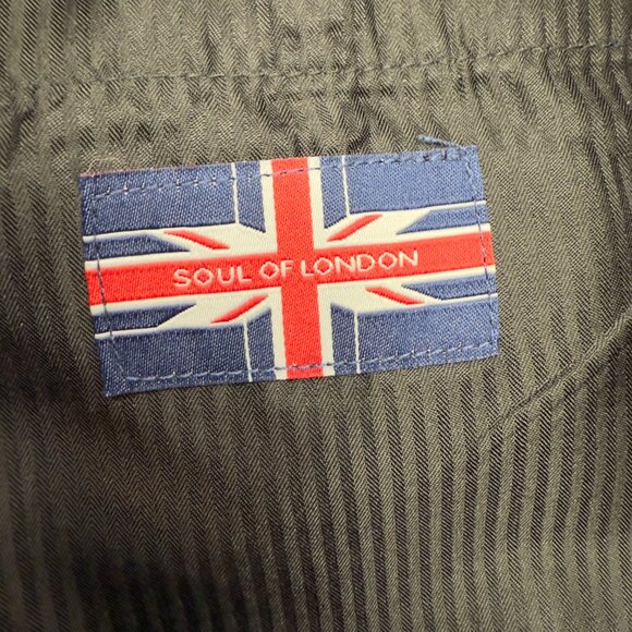 SOUL OF LONDON 2 Piece Slim Fit Dark Blue Suit Size Pants 37R Blazer 44R - Picture 6 of 11